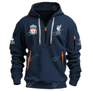 Liverpool Hoodie Half Zip Premier League Champions 2025 EPL40050825892 - Navy