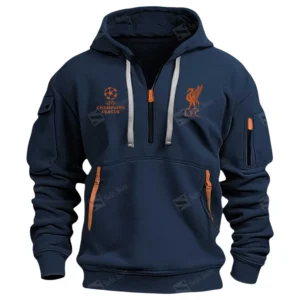 Liverpool Hoodie Half Zip Premier League Champions 2025 EPL40050825896 - Navy