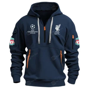 Liverpool Hoodie Half Zip Premier League Champions 2025 EPL40050825897 - Navy