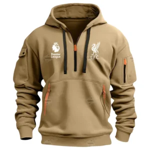 Liverpool Hoodie Half Zip Premier League Champions 2025 EPL40050825902 - Khaki