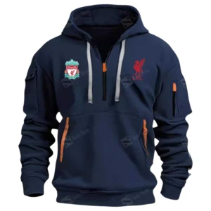 Liverpool Hoodie Half Zip Premier League Champions 2025 EPL40050825904 - Navy