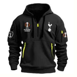 Tottenham Hotspur Hoodie Half Zipper Europa League Champions 2025 EPL79052225787 - Black