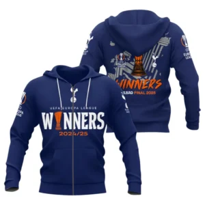 Tottenham Hotspur Zipper Hoodie UEFA Europa League Champion 2025 EPL82052225333