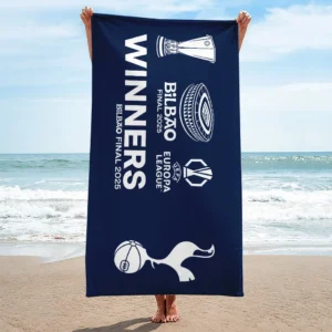 Tottenham Hotspur Beach Towel UEFA Europa League Champion 2025 EPL82052225899