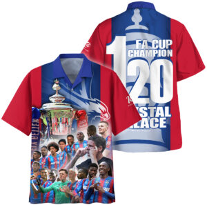 Crystal Palace  Hawaiian Shirt FA Cup For Fan Crystal Palace  HVN1007FACUP051925HAW