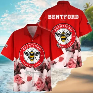 Brentford Hawaiian Shirt Premier League 2025 Print All The Way, Gift For Fan Brentford HVN1001BR05072025HAW