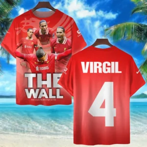 Virgil van Dijk T-shirt Premier League 2025, gift for fan Virgil van Dijk HVN1002VVD05092025TS3D