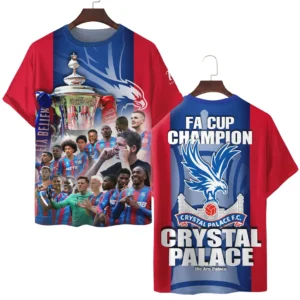 Crystal Palace  T-Shirt FA Cup For Fan Crystal Palace  HVN1007FACUP051925TS3D