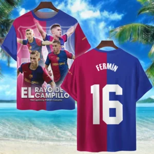 Fermin Lopez T-Shirt Laliga 2025 For Fan Fermin Lopez HVN1009FL05152025TS3D