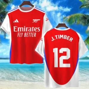 Jurrien Timber T-Shirt Premier League 2025 For Fan Jurrien Timber HVN1010AJT05162025