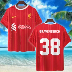 Ryan Gravenberch T-Shirt Premier League 2025 For Fan Ryan Gravenberch HVN1010RG05162025