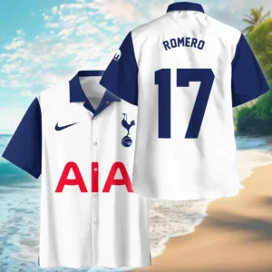 Cristian Romero Hawaiian  Shirt Tottenham Hotspur UEFA Europa 2025 For Fan Cristian Romero HVN1010UEFACR052225HAW