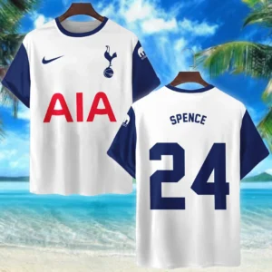 Djed Spence T- Shirt Tottenham Hotspur UEFA Europa 2025 For Fan Djed Spence HVN1010UEFADS052225TS3D