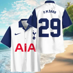 Pape Matar Sarr Hawaiian  Shirt Tottenham Hotspur UEFA Europa 2025 For Fan Pape Matar Sarr HVN1010UEFAPMS052225HAW