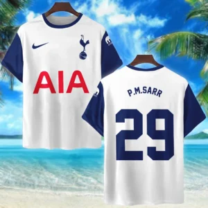 Pape Matar Sarr T- Shirt Tottenham Hotspur UEFA Europa 2025 For Fan Pape Matar Sarr HVN1010UEFAPMS052225TS3D