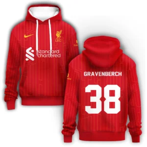 Ryan Gravenberch Liverpool Hoodie Premier League 2025 For Fan Ryan Gravenberch HVN1011RG05172025HOD