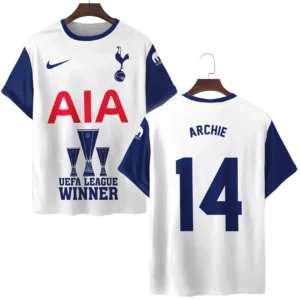 Archie Gray Tottenham Hotspur T-Shirt  UEFA League Cup 2025 For Fan Archie Gray HVN1017AG052425