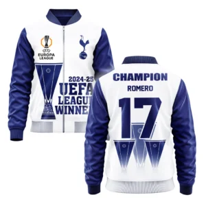 Cristian Romero Tottenham Hotspur Bomber Jacket  UEFA League Cup 2025 For Fan Cristian Romero HVN1017CR052425