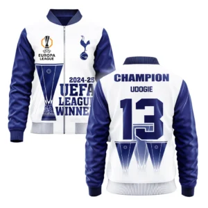 Destiny Udogie Tottenham Hotspur Bomber Jacket  UEFA League Cup 2025 For Fan Destiny Udogie HVN1017DU052425