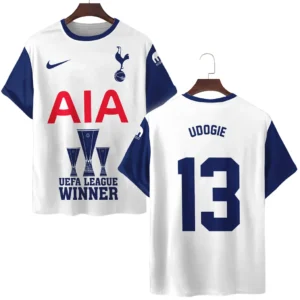Destiny Udogie Tottenham Hotspur T-Shirt  UEFA League Cup 2025 For Fan Destiny Udogie HVN1017DU052425