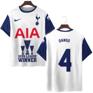 Kevin Danso Tottenham Hotspur T-Shirt  UEFA League Cup 2025 For Fan Kevin Danso HVN1017KD052425