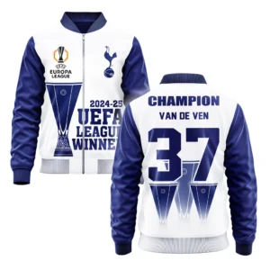 Micky van de Ven Tottenham Hotspur Bomber Jacket  UEFA League Cup 2025 For Fan Micky van de Ven HVN1017MV052425