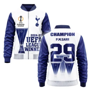 Pape Matar Sarr Tottenham Hotspur Bomber Jacket  UEFA League Cup 2025 For Fan Pape Matar Sarr HVN1017PMS052425