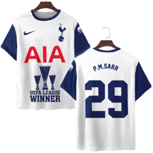 Pape Matar Sarr Tottenham Hotspur T-Shirt  UEFA League Cup 2025 For Fan Pape Matar Sarr HVN1017PMS052425