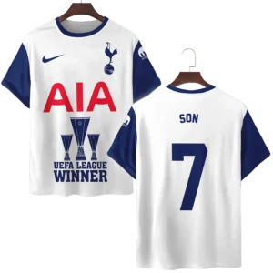 Son Heung Min Tottenham Hotspur T-Shirt  UEFA League Cup 2025 For Fan Son Heung Min HVN1017SHM052425