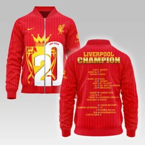 Liverpool Bomber Jacket Premier League 2025 For Fan Liverpool HVN1025CHMP052725BOB