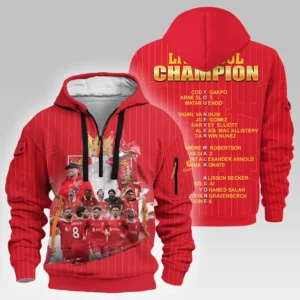 Liverpool Hoodie Premier League 2025 For Fan Liverpool HVN1025CHMP052725HODZ