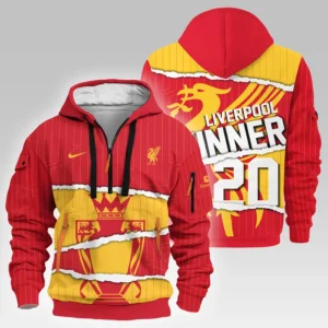 Liverpool Hoodie Half Zipper Premier League 2025 For Fan Liverpool HVN1025LVEPLCMP052725HODZ
