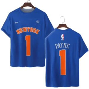 Cameron Payne New York Knicks T-Shirt  NBA 2025 For Fan Cameron Payne HVN1026NKCP052825TS3D