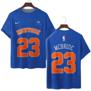 Mitchell Robinson New York Knicks T-Shirt  NBA 2025 For Fan Mitchell Robinson HVN1026NKMR052825TS3D