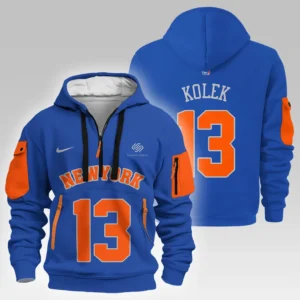 Tyler Kolek New York Knicks Hoodie Half Zipper  NBA 2025 For Fan Tyler Kolek HVN1026NKTK052825HODZ