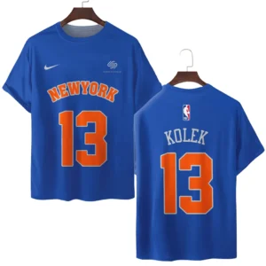 Tyler Kolek New York Knicks T-Shirt  NBA 2025 For Fan Tyler Kolek HVN1026NKTK052825TS3D