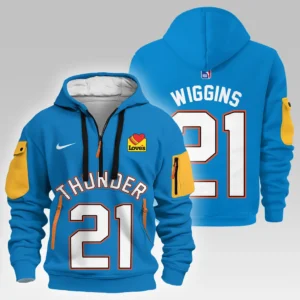 Aaron Wiggins Oklahoma City Thunder Hoodie Half Zipper  NBA 2025 For Fan Aaron Wiggins HVN1026THDAW052825HODZ