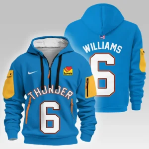 Jaylin Williams Oklahoma City Thunder Hoodie Half Zipper  NBA 2025 For Fan Jaylin Williams HVN1026THDJY052825HODZ
