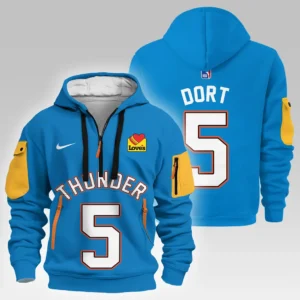 Luguentz Dort Oklahoma City Thunder Hoodie Half Zipper  NBA 2025 For Fan Luguentz Dort HVN1026THDLD052825HODZ