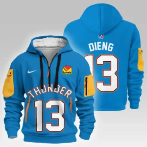Ousmane Dieng Oklahoma City Thunder Hoodie Half Zipper  NBA 2025 For Fan Ousmane Dieng HVN1026THDOD052825HODZ