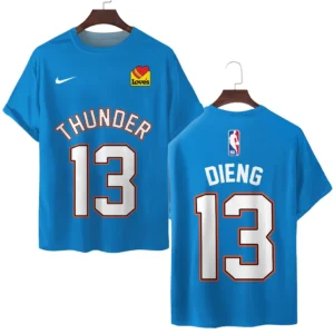 Ousmane Dieng Oklahoma City Thunder T-Shirt  NBA 2025 For Fan Ousmane Dieng HVN1026THDOD052825TS3D