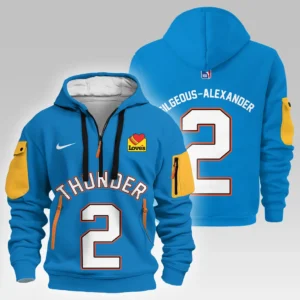 Shai Gilgeous-Alexander Oklahoma City Thunder Hoodie Half Zipper  NBA 2025 For Fan Shai Gilgeous-Alexander HVN1026THDSGA052825HODZ