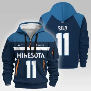 Naz Reid Minnesota Timberwolves Hoodie Half Zipper  NBA 2025 For Fan Naz Reid HVN1026TWNR052825HODZ