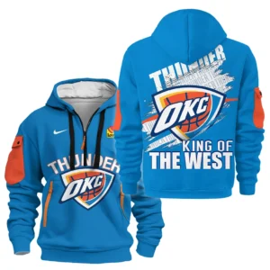 Oklahoma City Thunder  Hoodie Half Zipper NBA 2025 For Fan Oklahoma City Thunder  HVN1032WEST053025HODZ