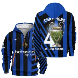 Internazionale Hoodie Half Zipper UEFA Champion League 2025 For Fan Internazionale HVN1034INTR053125HODZ