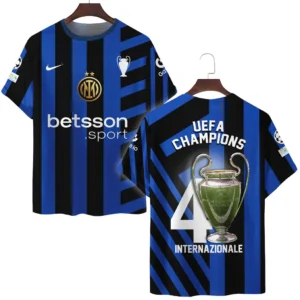 Internazionale T-Shirt UEFA Champion League 2025 For Fan Internazionale HVN1034INTR053125TS3D