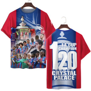 Crystal Palace  T-Shirt FA Cup For Fan Crystal Palace  HVN1007FACUP051925TS3D