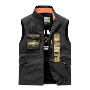 San Francisco Giants Outdoor Sleeveless Vest, All Over Print Outdoor Sleeveless Vest San Francisco Giants DMBL1136192482 - Black