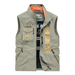 San Francisco Giants Outdoor Sleeveless Vest, All Over Print Outdoor Sleeveless Vest San Francisco Giants DMBL1136192482 - Khaki