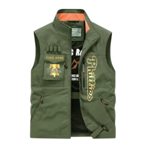 Philadelphia Phillies Outdoor Sleeveless Vest, All Over Print Outdoor Sleeveless Vest Philadelphia Phillies DMBL1136192483 - Army Green